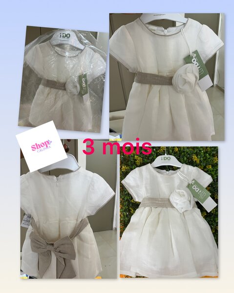Robe Bébé Blanche Élégante