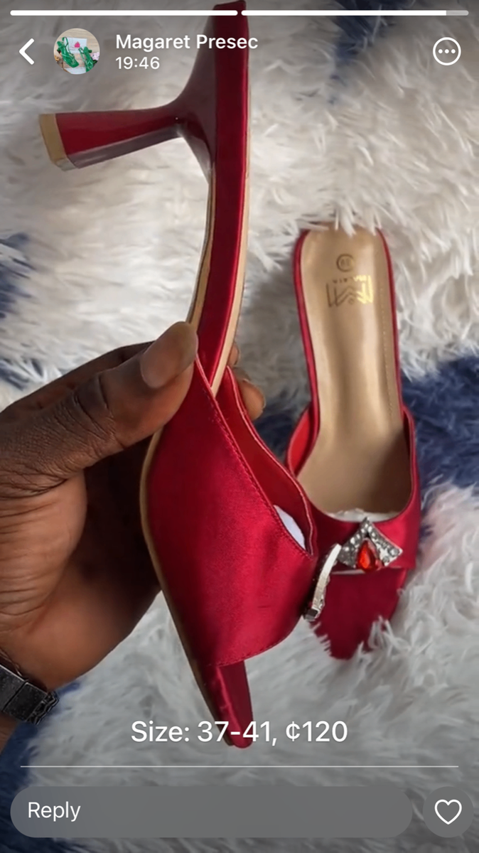 Red slippers heel