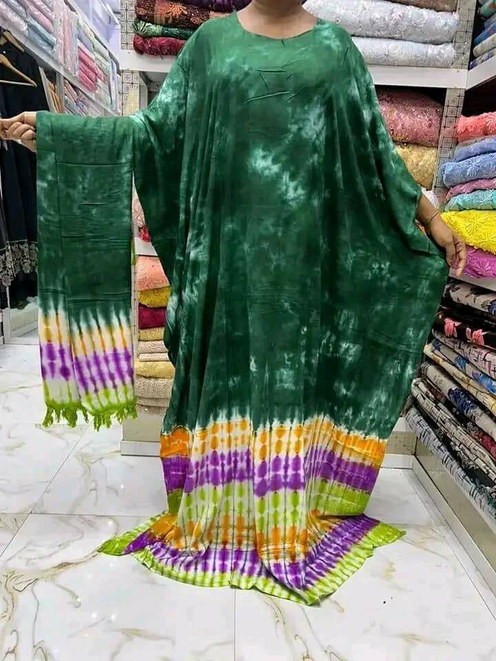Kaftan long tie-dye élégant