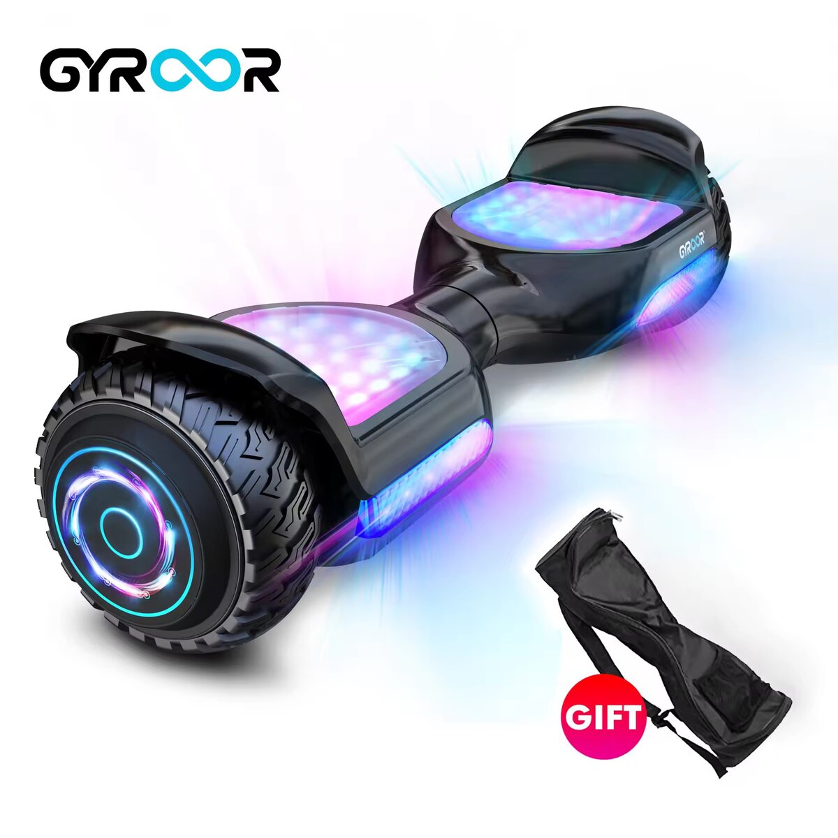 Hoverboard tout-terrain LED Gyroor