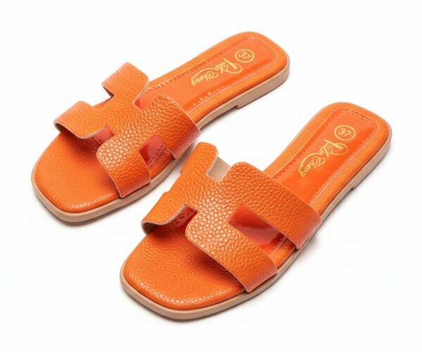 Sandales orange femme