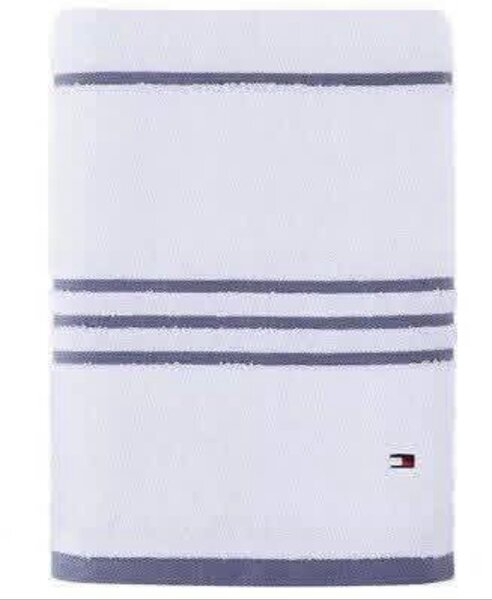 Serviette de bain rayée en coton