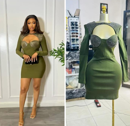 Bandage dress green