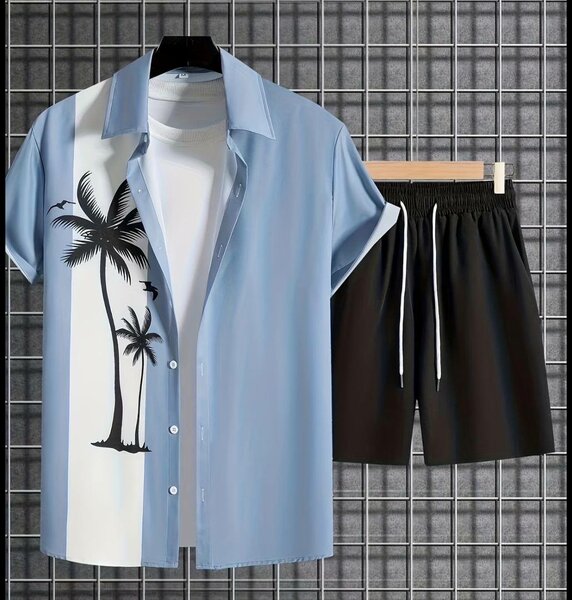 Men beach wear(top and down)