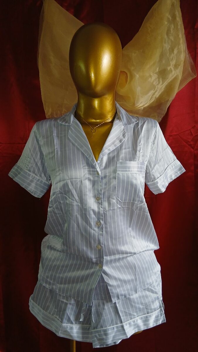 Pyjama chemise rayée femme