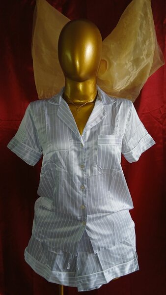 Pyjama chemise rayée femme