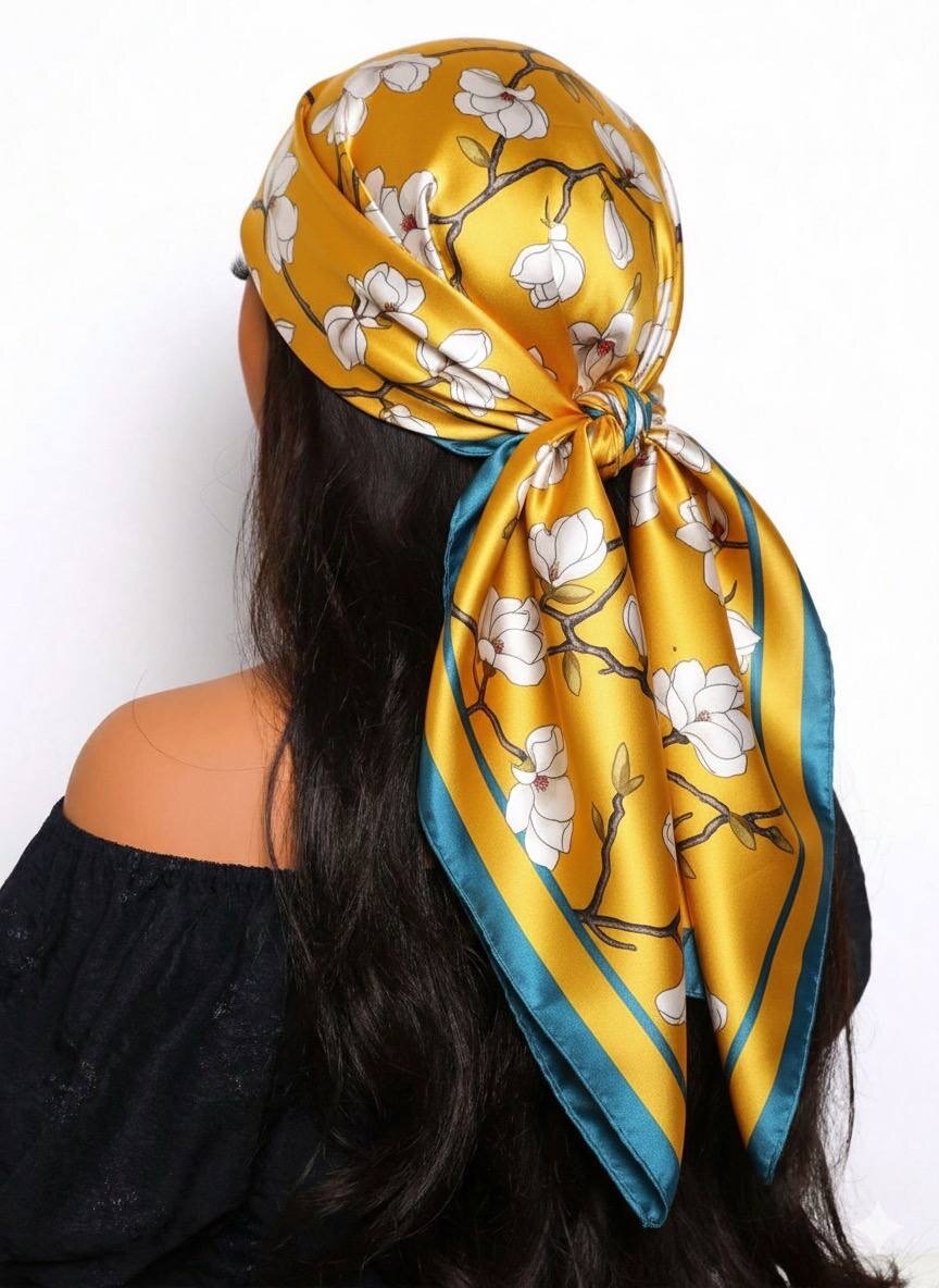 Foulard en soie florale