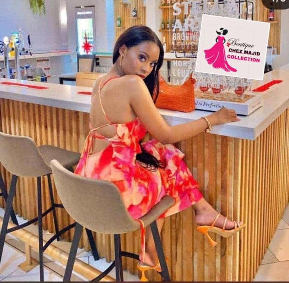 Robe élégante imprimée femme