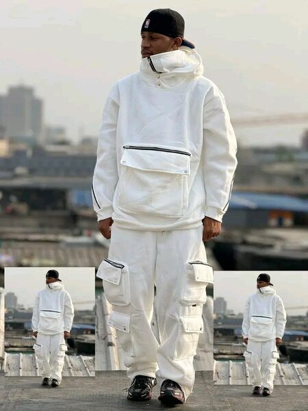 Ensemble survêtement blanc cargo