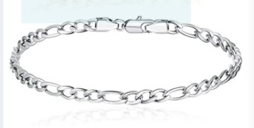 Hand Chain Bracelets for Men Women Stainless Steel Mens Chain Bracelet Silver