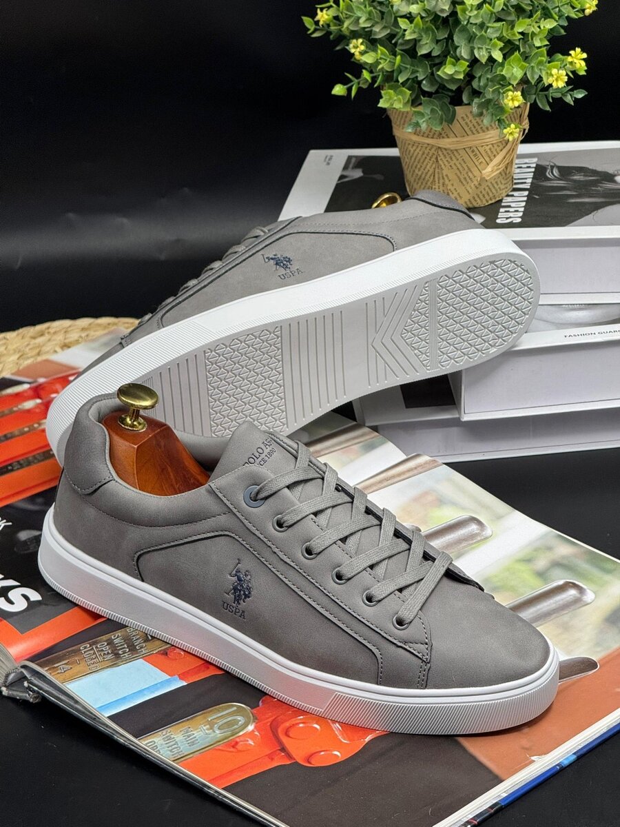 U.S POLO GREY AND WHITE