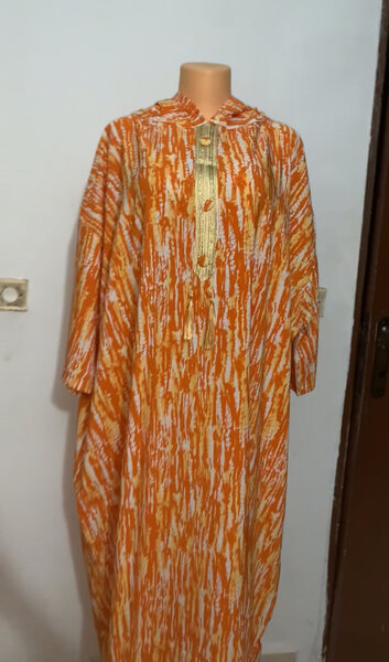 Caftan coloré en coton