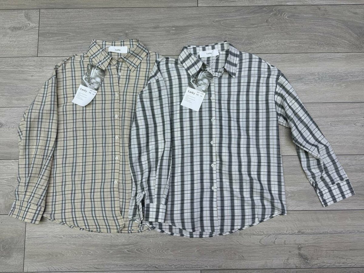 Тонкая рубашка в клетку