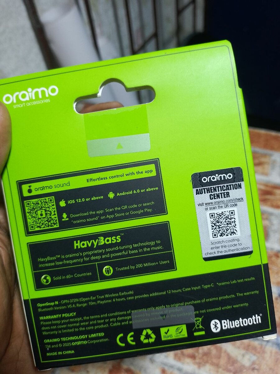 Écouteurs Bluetooth Oraimo