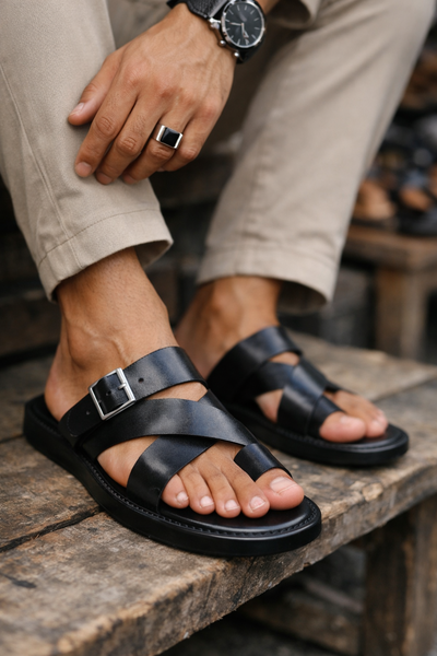 Sandales en cuir pour hommes