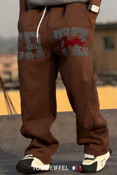 Pantalon de survêtement marron pour homme