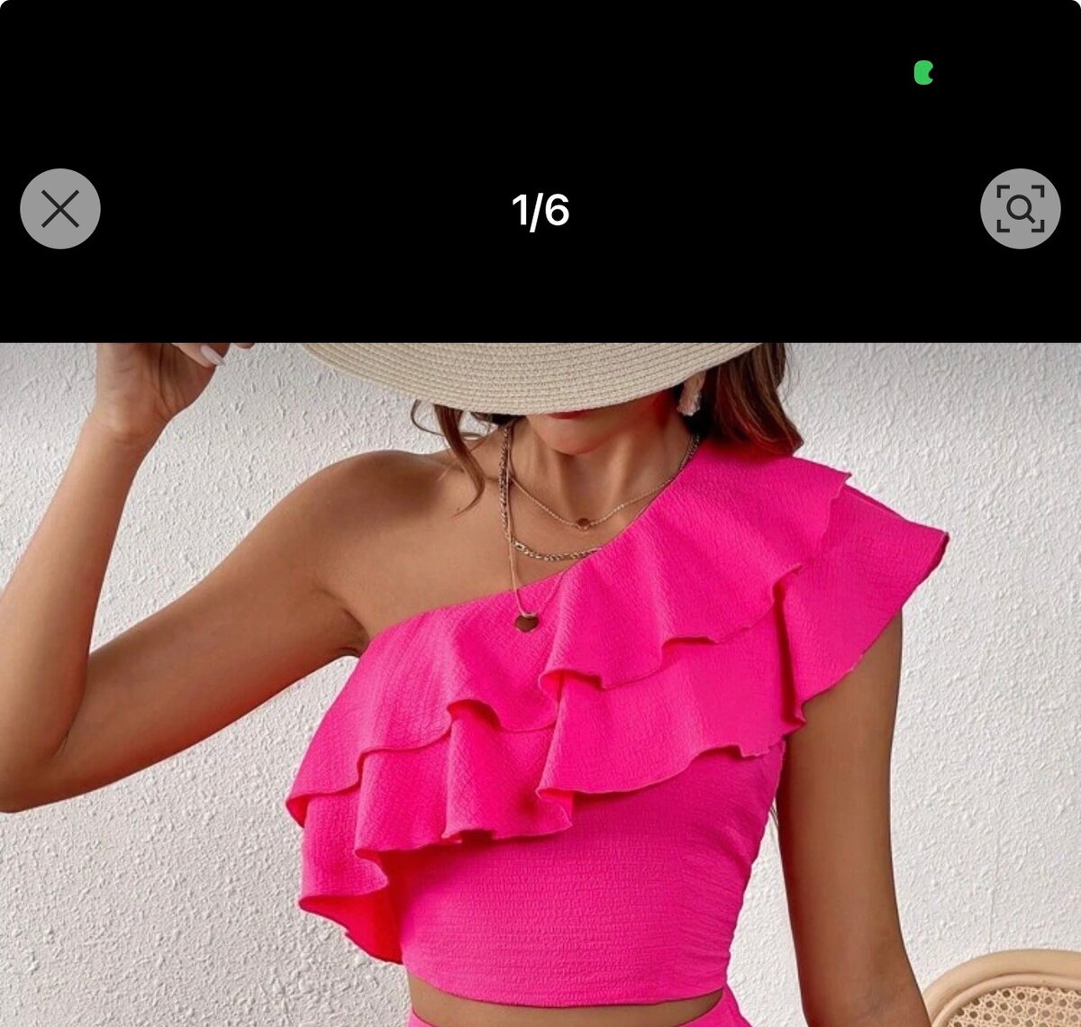 Robe asymétrique rose chic