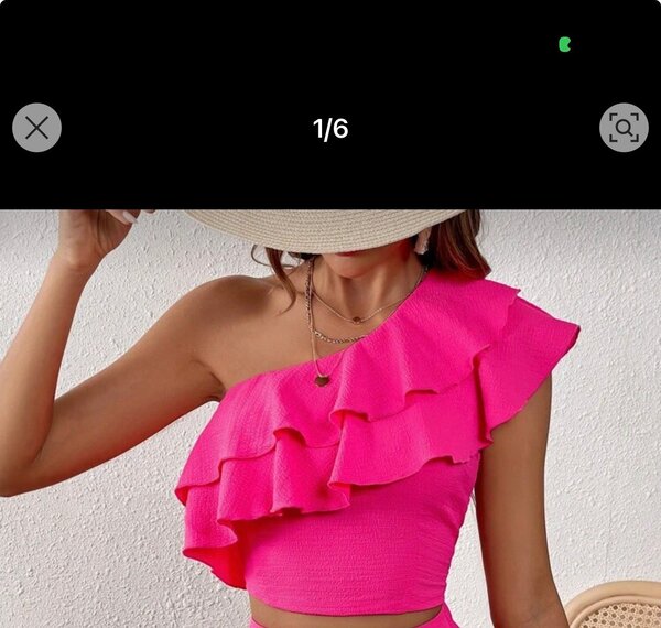 Robe asymétrique rose chic