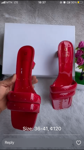 Red slippers heel