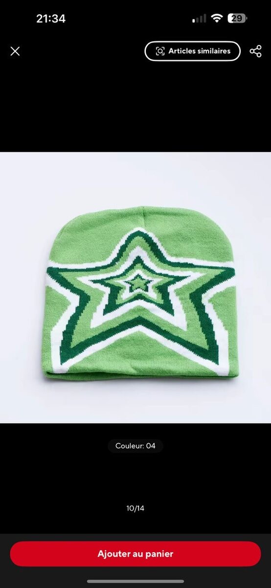 Bonnet stylé étoile