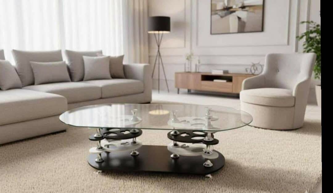 Table basse design en verre