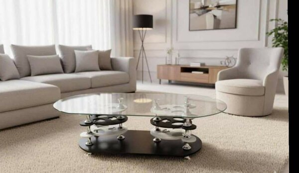 Table basse design en verre