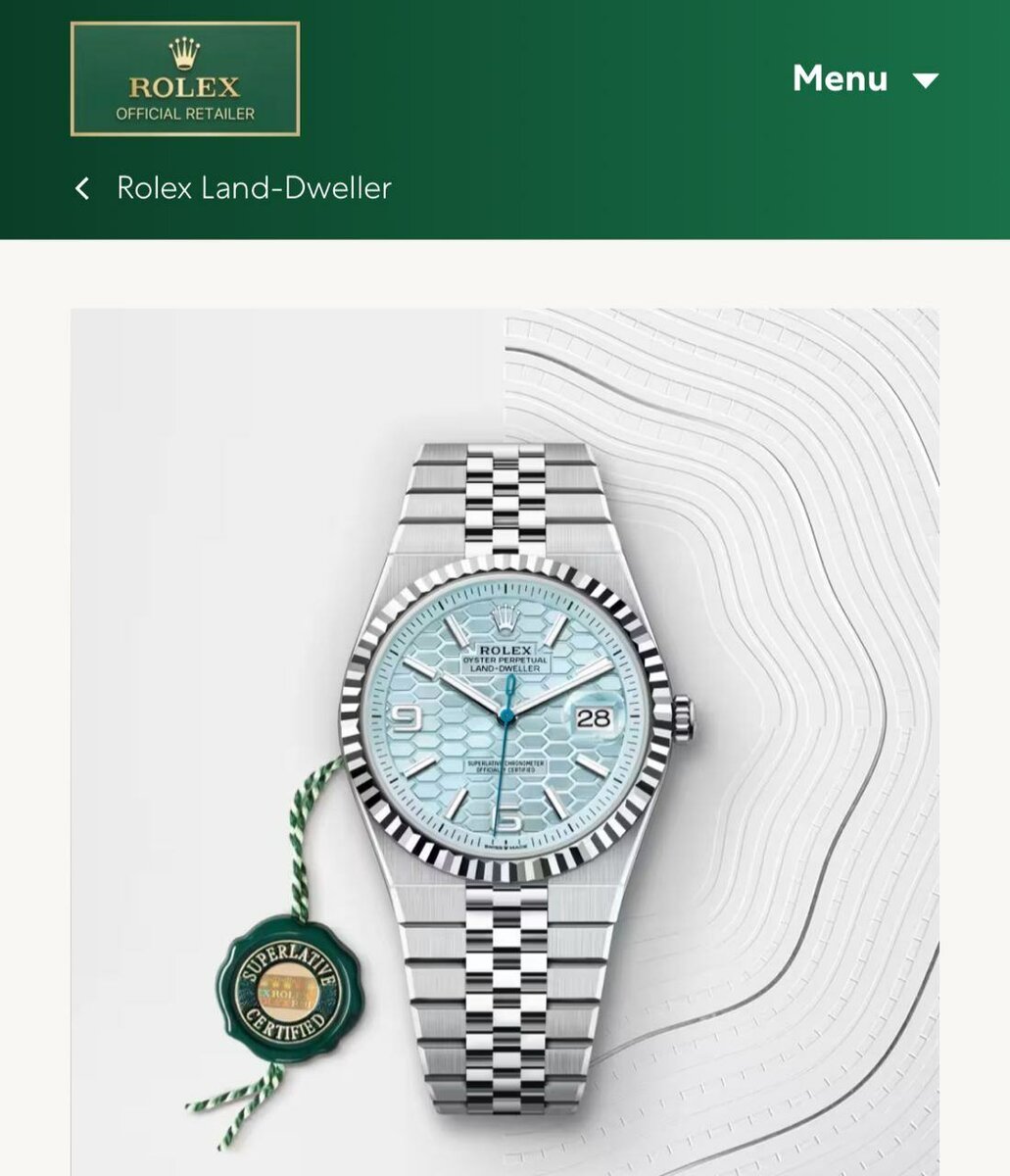 Rolex Land-Dweller Montre Homme
