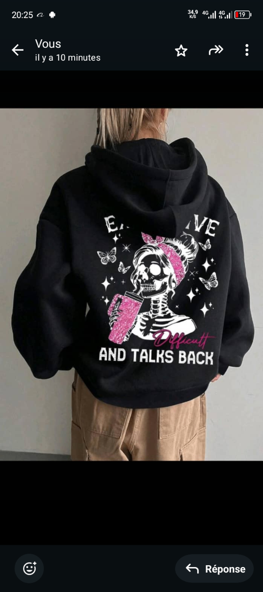 Sweat à capuche imprimé