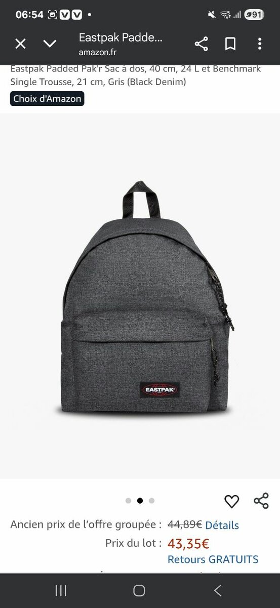 Sac à dos Eastpak Padded