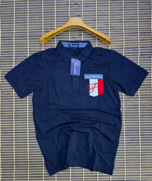 Polo bleu homme Faconnable