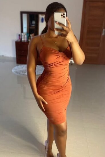  Shiny women's dress S,m,l,xl,2xl orange