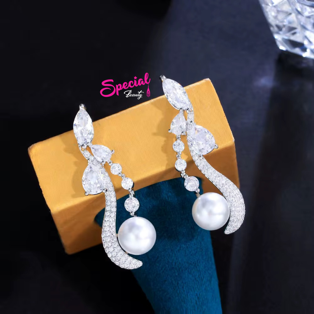 Boucles d'oreilles perles élégantes