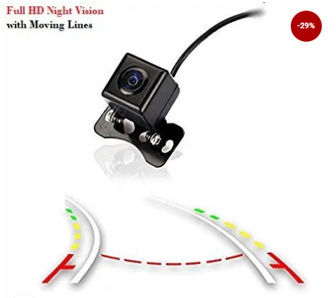 Back View Camera Universal Night Vision Full HD with Moving Lines