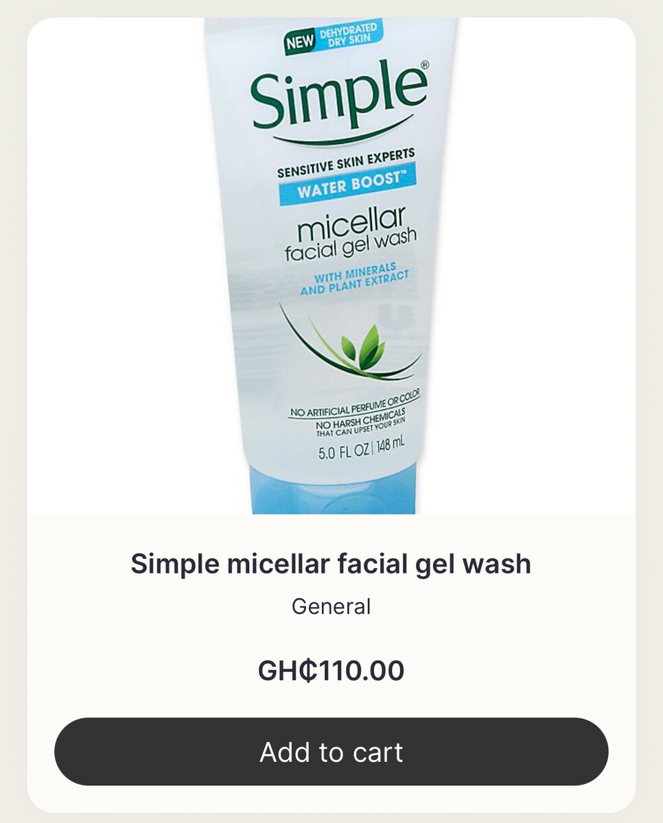 SIMPLE MICELLAR GEL FACIAL WASH