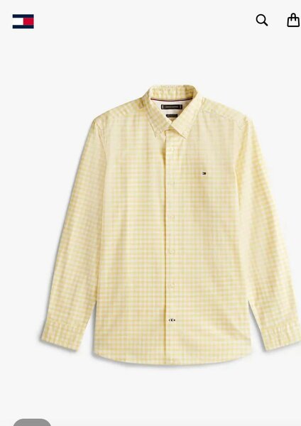 Chemise à carreaux jaune