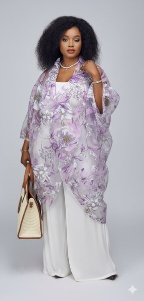 Ensemble tunique fleurie