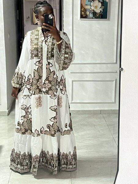 Robe longue bohème imprimée
