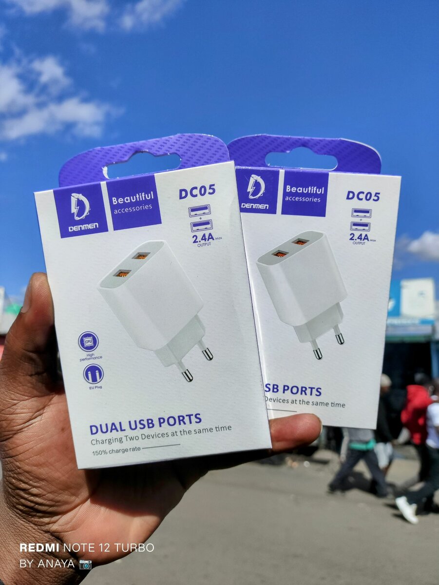 2.4A Fast Dual USB Ports Denmen Charging Brick