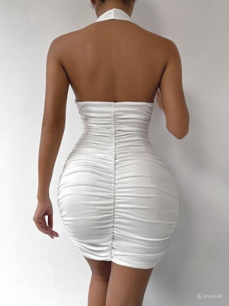 Robe moulante blanche
