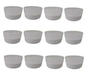 Pack of 12 Milky White 100 ml Empty Jar For Creams
