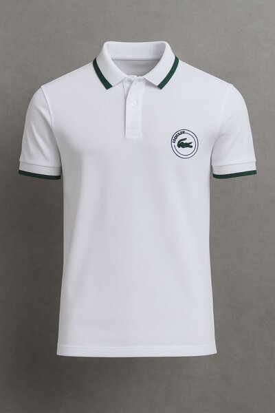 Polo blanc élégant homme