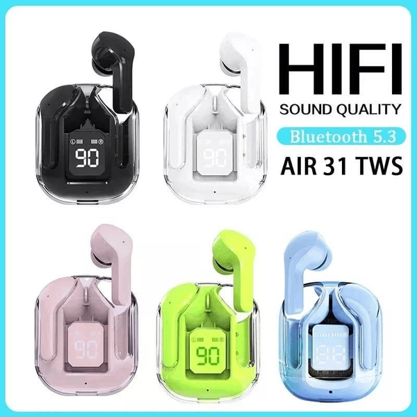 Bluetooth 5.3 Earbuds with Long Battery Life and Dual Mic in