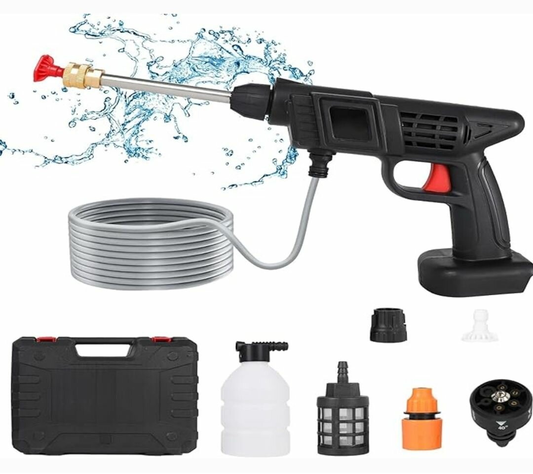 Rechargeable Car Washing Gun - Black