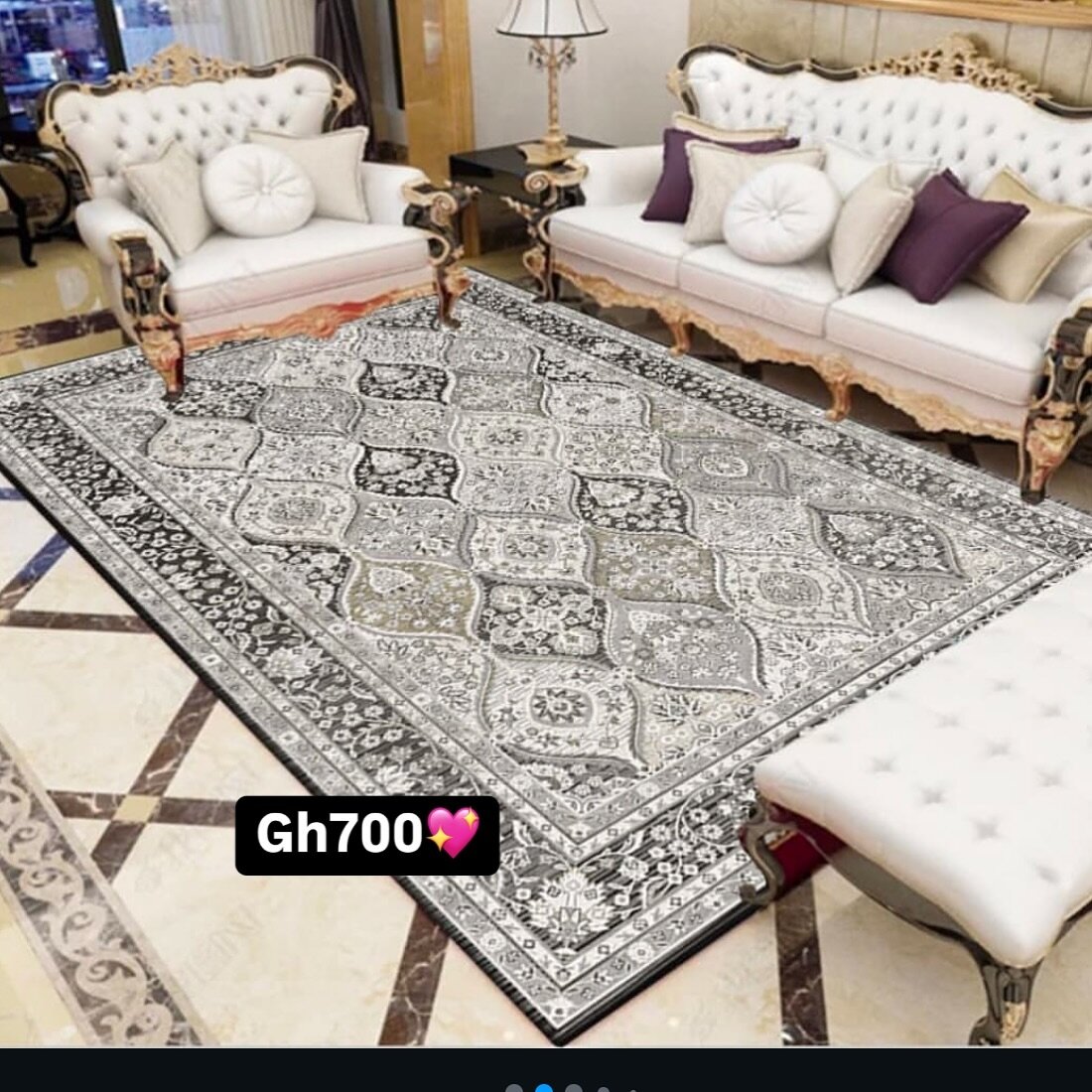 Luxurious and soft patterned carpet