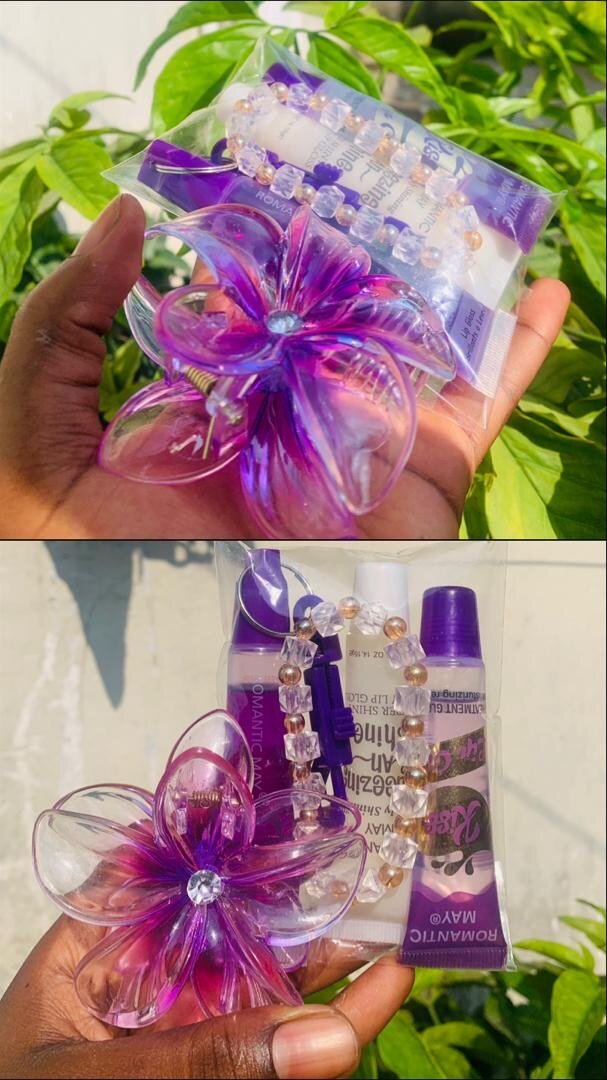 Kit beauté gloss et accessoires