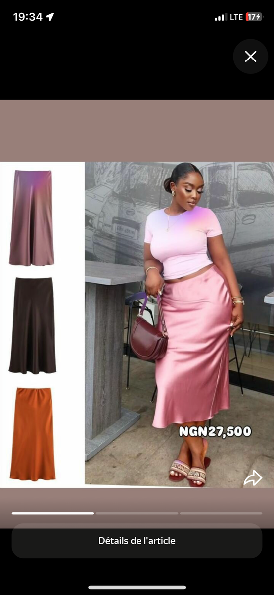 Jupe longue en satin élégante