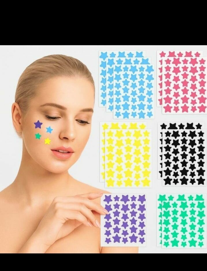 Patchs étoiles anti-acné visag