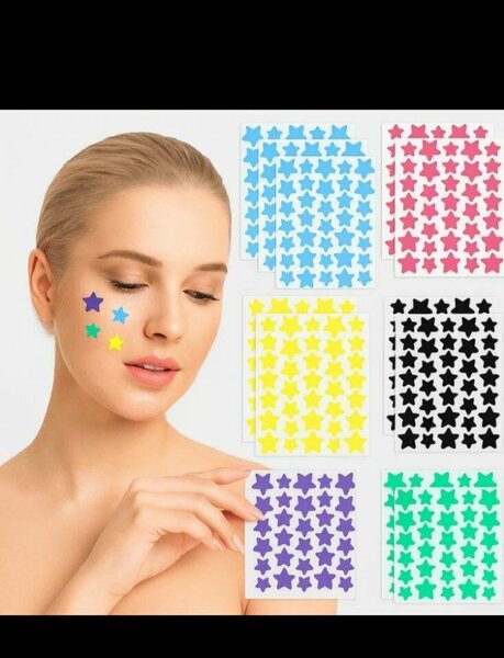 Patchs étoiles anti-acné visag