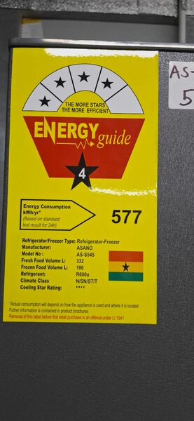 518 liters standing side by side fridge freezer dark grey