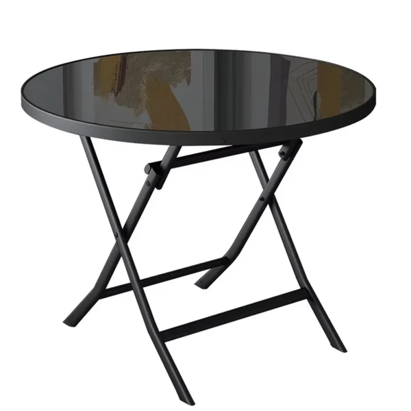 Table pliante ronde noire